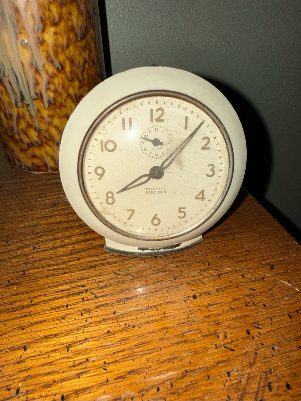 Baby Ben White Vintage-Style Table Clock